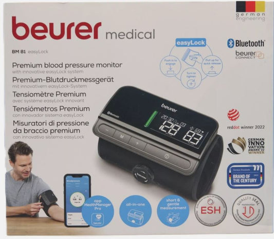Beurer BM 81 easyLock Oberarm Blutdruckmessgerät Bluetooth I B-Ware