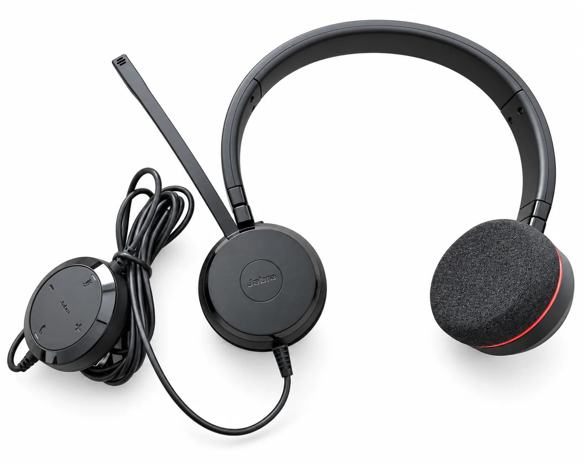 Jabra Evolve 20 MS Stereo USB-A Headset in Schwarz, alternative Perspektive
